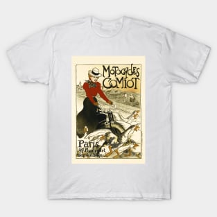 MOTOCYCLES COMIOT PARIS by Théophile Alexandre Steinlen Vintage French Bicycle Advertisement T-Shirt